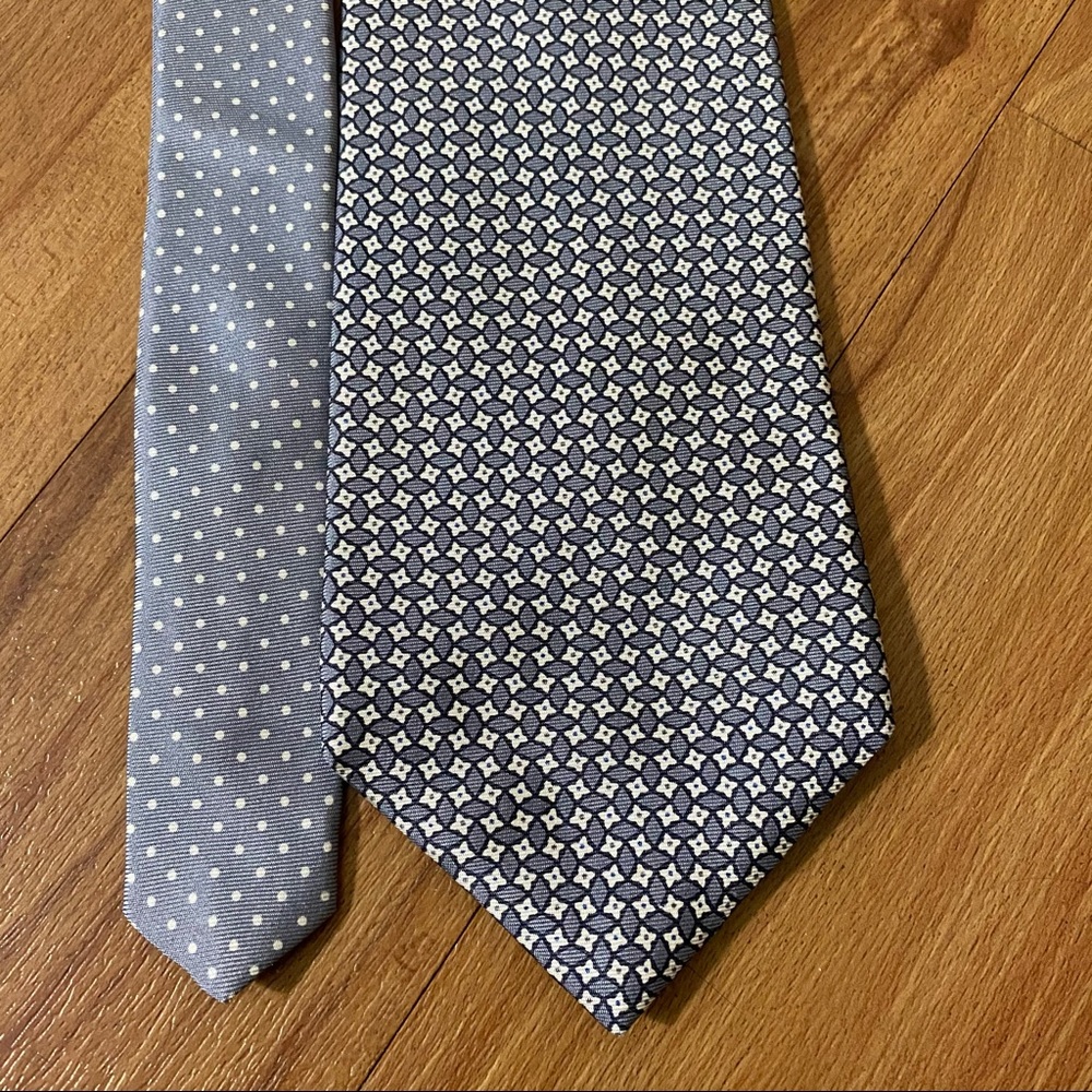 Tommy Hilfiger Men’s Imported Silk Gray Necktie - Picture 5 of 10